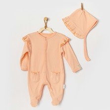 Andywawa Andywawa-Kız Bebek Tulum Takım-Somon - Andywawa - Somon - 1-3 Ay