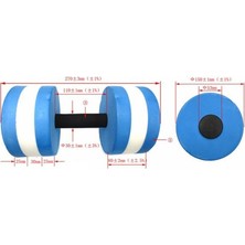 YKD Store 1 Çift Su Yüzen Aptal Eva Dumbbl Mavi Beyaz (Yurt Dışından)