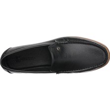 Costo Shoes NV02 Siyah Deri Microlight Hafif Taban Rahat Geniş Kalıp Premium Serisi Erkek Ayakkabısı