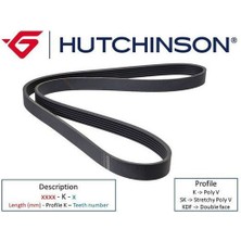 Hutchınson 6PK1190-1190 K 6 Kanallı Kayış CLIO-KNG-P307-C5-C8