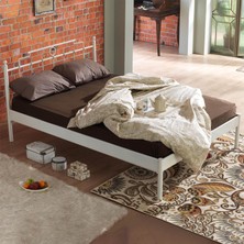 Unimet Hatkus-S Metal Karyola - Beyaz - Konik Geçme - Konfor Destekli Latalı - 120x200