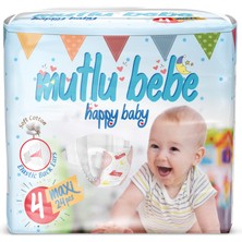 Mutlu Bebe Bebek Bezi 4 Numara - Maxi 24 Adet