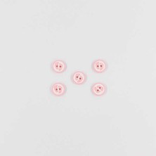 Pukka Ayak Izi Baskılı Bebe Düğme(5 Ad.)-Pembe-No:2  '' 5 Adet ''