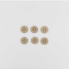 Pukka Manto Düğmesi(6 AD.)-18MM-BEJ-NO:1  '' 5 Adet ''