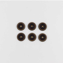 Pukka Manto Düğmesi(6 AD.)-23MM-KAHVE-NO:2  '' 5 Adet ''