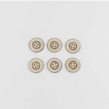 Pukka Manto Düğmesi(6 AD.)-23MM-EKRU-NO:2  '' 5 Adet ''