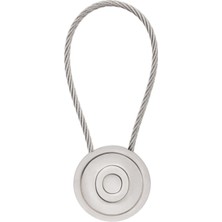 Laton O Anahtarlık, Paslanmaz Çelik Örgülü Kablo, Metal Krom Kaplamalı, Saten Nikel, Çinko Alaşım