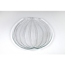 Heritage Exclusive Cam Bal Kabağı Servis Tabağı Şeffaf 31 cm