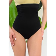 Sauna Suit Bel ve Göbek Inceltici Şekillendirici Külot Korse Kadın String Korse 1 Beden Incelten Dikişsiz