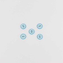 Pukka Kar Tanesi Bebe Düğme(5 Ad.)-Turkuaz-No:8  '' 5 Adet ''