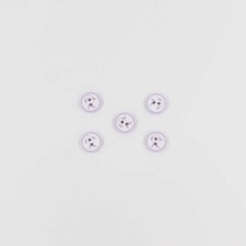 Pukka Balık Baskılı Bebe Düğme(5 Ad.)-Lila-No:5  '' 5 Adet ''