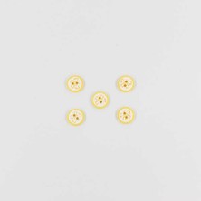 Pukka Kelebek Baskılı Bebe Düğme(5 Ad.)-Sarı-No:7  '' 5 Adet ''