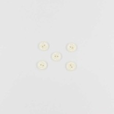 Pukka Kelebek Baskılı Bebe Düğme(5 Ad.)-Krem-No:1  '' 5 Adet ''