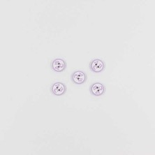 Pukka Abc Baskılı Bebe Düğme(5 Ad.)-Lila-No:5  '' 5 Adet ''