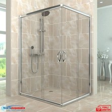 Nokta Duşakabin 100X80 Teknesiz Lüks Camlı Duşakabin ND114