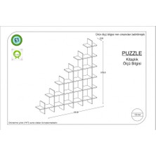 Rafline Puzzle Kitaplık Beyaz