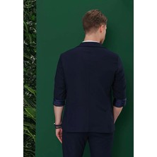 Slim Fit Lacivert Spor Ceket