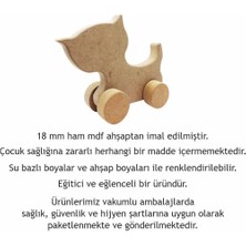 Tahtaland Boyanabilir Ahşap Oyuncak Kedi Figürlü