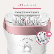 Braun Silk-Épil 9 9730 Sensosmart, Kablosuz, Islak&kuru, 2 Ek Parçalı, 2'si 1 Arada Epilatör