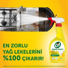 Cif Krem Sprey Amonyak Yüzey Temizleyici 750 ml x1 +Cif Krem Sprey Limon 750 ml x1