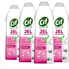 Cif Jel Tüm Yüzeyler İçin Çamaşır Suyu Katkılı Çiçek Ferahlığı 750 ml x4