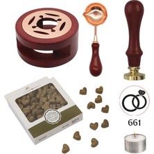 Profisher Davetiye Mum Mühürü Uygulama Seti Kahverengi 661 Yüzükler