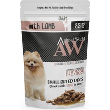 Animal World With Lamb Kuzu Etli Küçük Irk Köpek Yaş Maması 85 gr 24 Adet