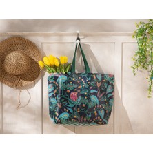 English Home Exotic Leaves Alışveriş Çantası 54,5X38 cm Mor