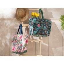 English Home Exotic Leaves Alışveriş Çantası 54,5X38 cm Mor