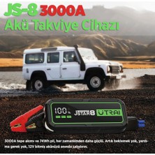 UTRAI Jstar 8 74Wh 20000mAh 3000A Jump Starter Taşınabilir Akü Takviye Cihazı ( Powerbank + Led Lamba + Taşıma Kılıfı + LCD Ekran )