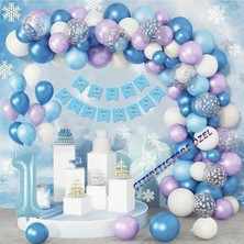 Çıtı Pıtı Store Mavi Lila Lüks Balon Zincir Seti