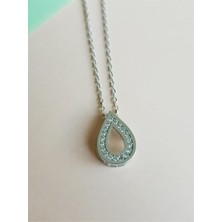 Margelle Zirconia Swarovski Damla Gümüş Kolye