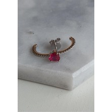 Margelle Kalp Taşlı Askı Küpe - Tek Adet