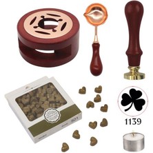 Profisher Davetiye Mum Mühürü Uygulama Seti Kahverengi 1139 Yonca