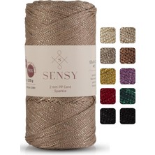 Sensy Premium Simli 200 gr Polyester Makrome Ipi 2 mm - 230 M Supla Ip ve Çanta Ipliği