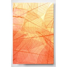 Hinora Turuncu Yaprak Cam Tablo, Dekoratif Cam Tablo