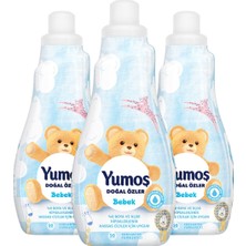 Yumoş Doğal Özler Konsantre Çamaşır Yumuşatıcısı Bebek 1200 ml x3