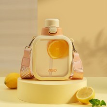 Asd Taşınabilir Su Bardağı Büyük Kapasiteli 700 ml Çift Amaçlı Hasır Kapaklı Bardak (Yurt Dışından)