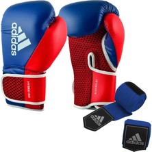 adidas HYBRID150 Boks Eldiveni 10 Oz ve adidas 3,5 Metre Boks Bandajı Boks Seti