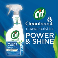 Cif Power Shine Cleanboost Sprey Temizleyici Banyo Için Temizleyici ve Kireç Çözücü 750 ml X4