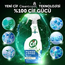 Cif Power Shine Cleanboost Sprey Temizleyici Banyo Için Temizleyici ve Kireç Çözücü 750 ml X4