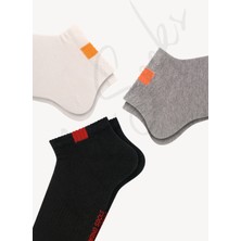 Mono Socks 3'lü Basic Patik Spor Lastik Bantlı Çorap