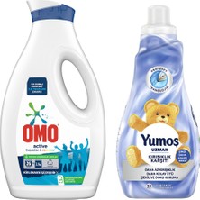 Yumoş Omo Sıvı Deterjan Active Beyazlar Renkliler 1690 ml X1 + Yumoş Yumuşatıcı 1200 ml X1