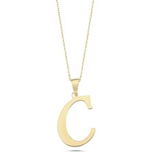 Online Takı Altın C Harfi Kolye
