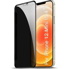 Vendas iPhone 12 Mini Uyumlu Tam Kaplama Privacy Gizleyen Hayalet Temperli Cam Ekran Koruyucu