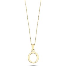 Online Takı Altın Sade O Harfi Kolye