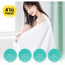 Swico Remado Tek Kullanımlık Seyahat Havlusu Sıkıştırılmış Banyo Havlusu 4'lü Paket (Yurt Dışından)