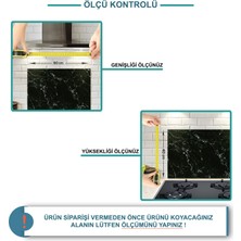 Decorita Cam Ocak Arkası Koruyucu | Gri Gold Mermer |