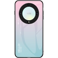 Hello-U Honor X9A 5g Temperli Cam+Pc+Tpu Telefon Kapağı Gradyan Renkli Akıllı Telefon Kılıfı (Yurt Dışından)