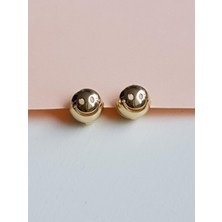 Margelle Gold Smiley Top Küpe